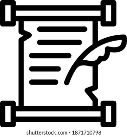 Line icon history, the icon can be used for mobile app, website, infographic, with eps file editable, etc