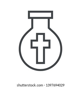 Line icon holy water. Simple vector illustration with ability to change.
