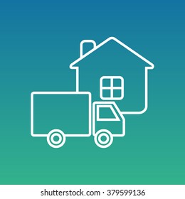 Line icon- home delivery