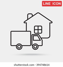 Line icon- home delivery