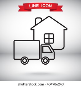 Line icon- home delivery