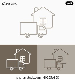 Line icon- home delivery