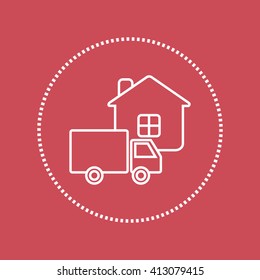 Line icon- home delivery