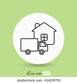 Line icon- home delivery