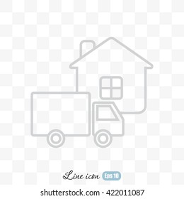 Line icon- home delivery