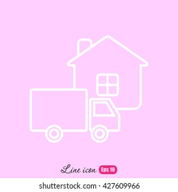 Line icon- home delivery