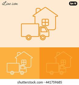 Line icon- home delivery