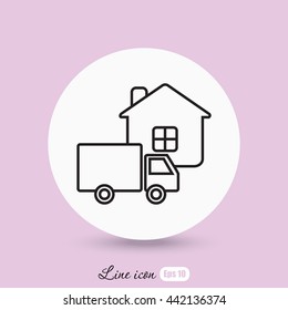 Line icon- home delivery