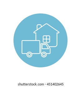 Line icon- home delivery