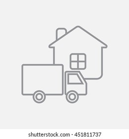 Line icon- home delivery