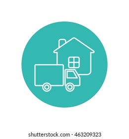 Line icon- home delivery