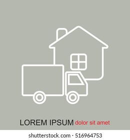 Line icon- home delivery