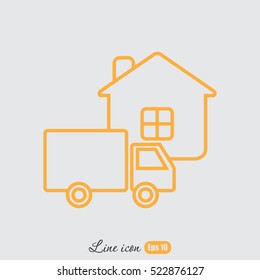 Line icon- home delivery