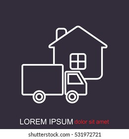 Line icon- home delivery