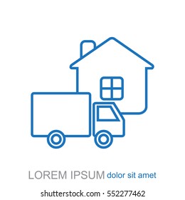 Line icon- home delivery