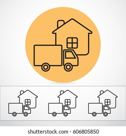 Line icon- home delivery