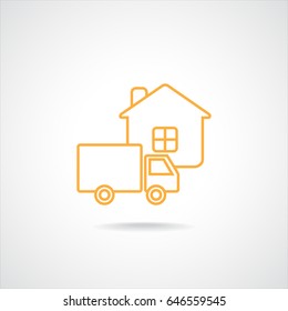 Line icon- home delivery