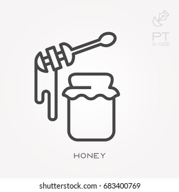 Line icon honey