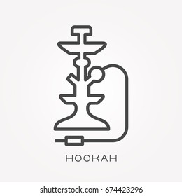 Line icon hookah