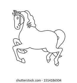 Line icon horse vector illustration
