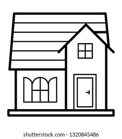 Line icon of a house 