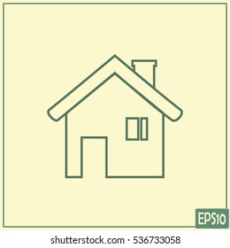 Line icon- house.