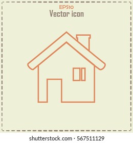Line icon- house.