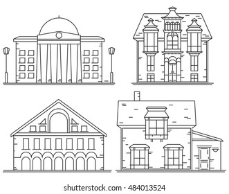 Line icon of House collection. Vector illustration