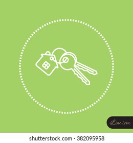 Line icon-  house keys