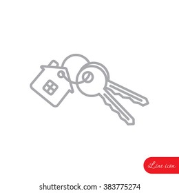 Line icon-  house keys