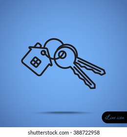 Line icon-  house keys