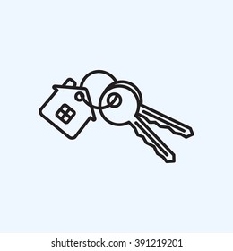 Line icon-  house keys