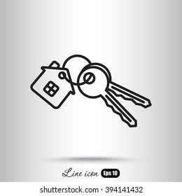 Line icon-  house keys