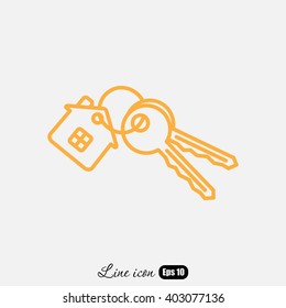 Line icon-  house keys