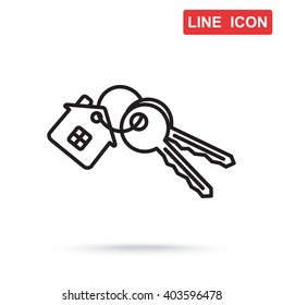 Line icon-  house keys