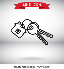 Line icon-  house keys