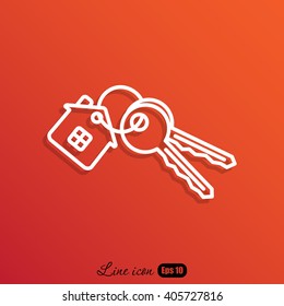 Line icon-  house keys