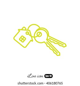 Line icon-  house keys