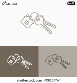 Line icon-  house keys