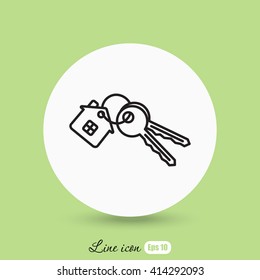 Line icon-  house keys