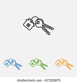 Line icon-  house keys