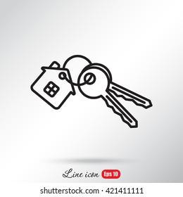 Line icon-  house keys