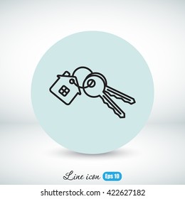 Line icon-  house keys