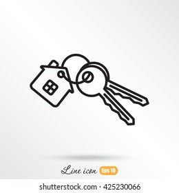 Line icon-  house keys