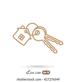 Line icon-  house keys