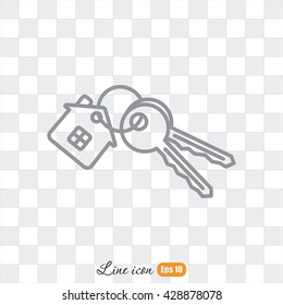 Line icon-  house keys