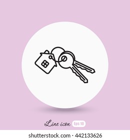 Line icon-  house keys