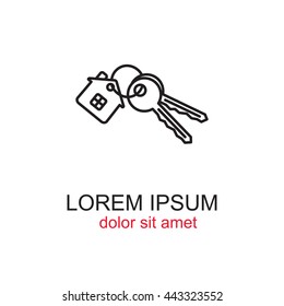 Line icon-  house keys