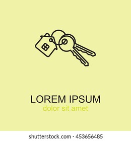 Line icon-  house keys