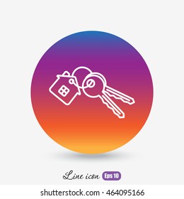 Line icon-  house keys